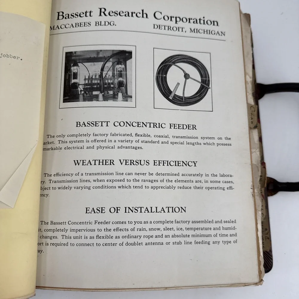 VTG 1937 Master-Graft Salesman Sample Catalog Binder Radio Electronics Auto